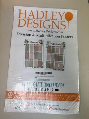 Hadley Designs Division & Multiplication Posters Hadley Designs Greenery new